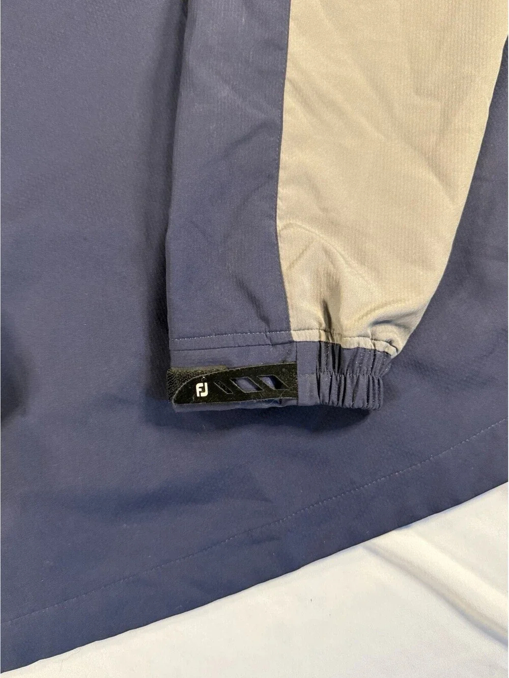 FootJoy Jacket Mens XL Blue Gray 1/2 Zip Golf Windbreaker Adjustable Pockets